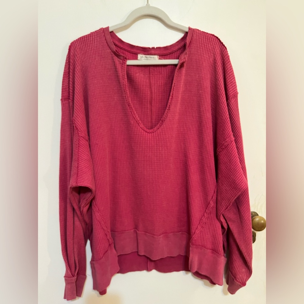 We The Free Buttercup Thermal Shirt Rose Hypnotic Size M